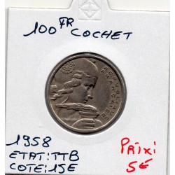100 francs Cochet 1958 TTB, France pièce de monnaie