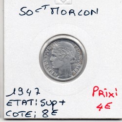 50 centimes Morlon 1947 Sup+, France pièce de monnaie
