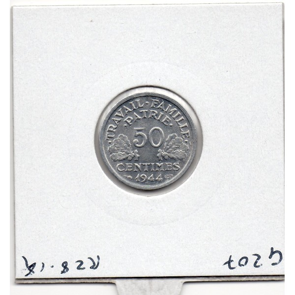 50 centimes Francisque Bazor 1944 B Beaumont Sup+, France pièce de monnaie