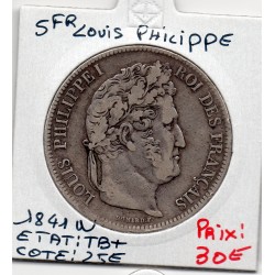 5 francs Louis Philippe 1845 W Lille TB+, France pièce de monnaie