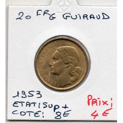 20 francs Coq Guiraud 1953 Sup+, France pièce de monnaie