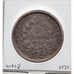 5 francs Hercule 1849 A Paris TTB, France pièce de monnaie