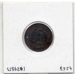 2 centimes Napoléon III tête nue 1854 petit D grand lion Lyon TTB+, France pièce de monnaie