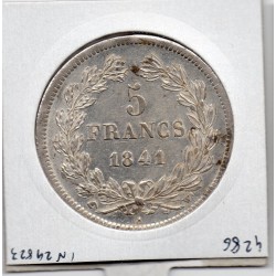 5 francs Louis Philippe 1841 W Lille Sup, France pièce de monnaie