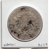 5 francs Napoléon 1er 1808 W caducée vertical Lille TTB-, France pièce de monnaie