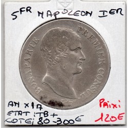 5 francs Napoléon 1er An XI A Paris TB+, France pièce de monnaie