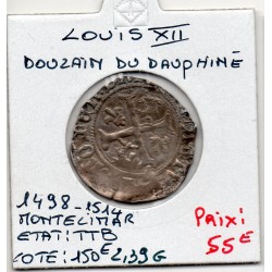 Douzain du dauphiné Louis XII Montélimar (1498-1514) pièce de monnaie royale
