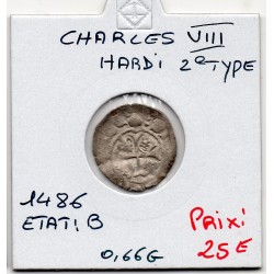 Hardi 2eme type Charles VIII (1488) Bordeaux pièce de monnaie royale
