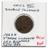 Double Tounois 1637 R St andré Villeneuve les avignon Louis XIII pièce de monnaie royale