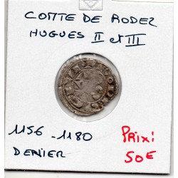 Languedoc, Comté de Rodez, Hugues II et III  (1156-1180) Denier