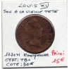 Sol à la vieille tête 1771 N Montpellier TB+ Louis XV pièce de monnaie royale
