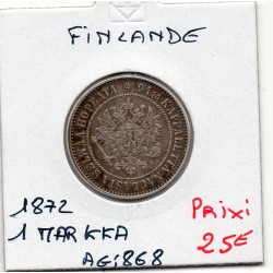Finlande 1 Markka 1872 Sup-, KM 3.2 pièce de monnaie