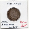 Finlande 1 Markka 1872 Sup-, KM 3.2 pièce de monnaie