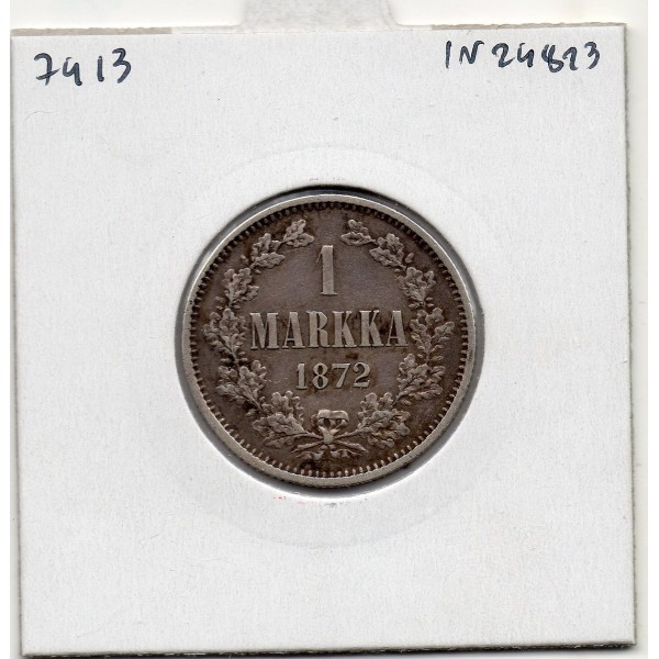 Finlande 1 Markka 1872 Sup-, KM 3.2 pièce de monnaie