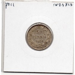 Finlande 50 pennia 1914 Spl, KM 2.2 pièce de monnaie