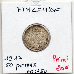 Finlande 50 pennia 1917 Spl, KM 2.2 pièce de monnaie