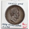 Italie Sardaigne 5 lire 1838 P Gênes TTB-, KM 130 pièce de monnaie