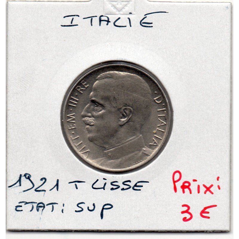 Italie 50 centesimi 1921 Lisse Sup,  KM 61.1 pièce de monnaie