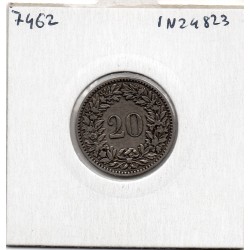 Suisse 20 rappen 1887 TB+, KM 29 pièce de monnaie