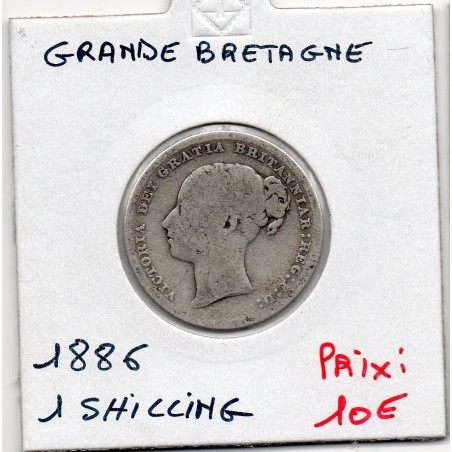 Grande Bretagne 1 shilling 1886 B, KM 734.4 pièce de monnaie