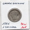 Grande Bretagne 1 shilling 1886 B, KM 734.4 pièce de monnaie