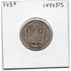 Grande Bretagne 1 shilling 1891 TB-, KM 774 pièce de monnaie