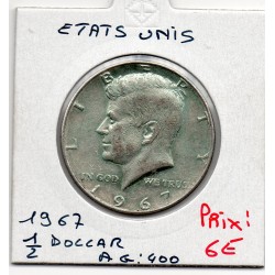 Etats Unis 1/2 Dollar 1967 TTB, KM 202a pièce de monnaie