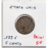 Etats Unis 5 cents 1896 B, KM 112 pièce de monnaie