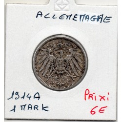 Allemagne 1 mark 1914 A, TTB- KM 14 pièce de monnaie