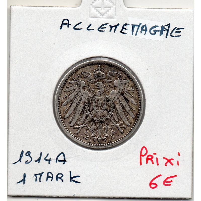 Allemagne 1 mark 1914 A, TTB- KM 14 pièce de monnaie