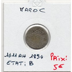 Maroc 1 Dirham 1311 AH -1894 B, Lec 118 pièce de monnaie