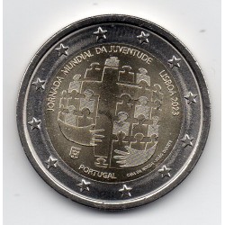 2 euro commémorative Portugal 2023 Journée de la jeunesse jmj Lisbonne piece de monnaie €