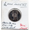 1/10 Ecu au bandeau 1750 & Aix Louis XV TB pièce de monnaie royale