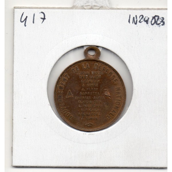 medaille du gouvernement de défense national 1870