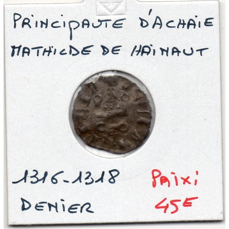 Croisade Principauté d'Achaie, Mathilde de Hainaut (1316-1318) denier