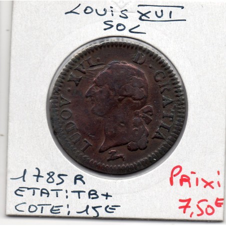 Sol 1791 A Paris 2eme semestre Leopard TTB+ Louis XVI pièce de monnaie royale