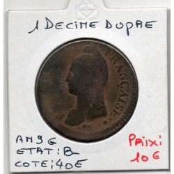 1 decime Dupré An 9 G Geneve B-, France pièce de monnaie