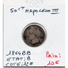 50 centimes Napoléon III tête laurée 1864 BB Strasbourg B, France pièce de monnaie