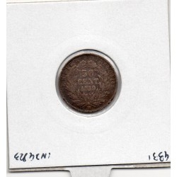 50 centimes Napoléon III tête nue 1859 BB Strasbourg B+, France pièce de monnaie