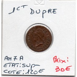 1 centime Dupré An 7 A paris Sup-, France pièce de monnaie