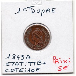 1 centime Dupré 1849 A paris TTB+, France pièce de monnaie