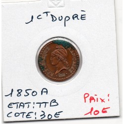 1 centime Dupré 1850 A paris TTB, France pièce de monnaie