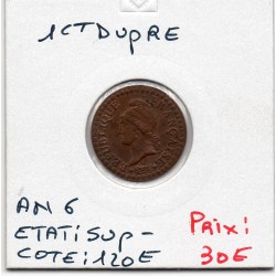 1 centime Dupré An 6 A paris Sup-, France pièce de monnaie