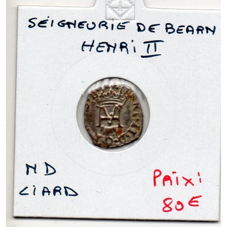 Bearn et Navarre, Henri II de Bearn ou henri III de Navarre (1572-1589) liard HM