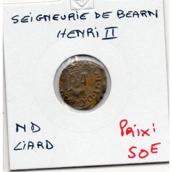 Bearn et Navarre, Henri II de Bearn ou henri III de Navarre (1572-1589) liard HM