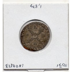 Douzain aux croissant Rouen Henri II (1549 B) pièce de monnaie royale