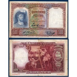 Espagne Pick N°84, TB Billet de banque de 500 pesetas 1931