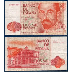 Espagne Pick N°159, TB Billet de banque de 2000 pesetas 1980