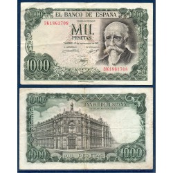 Espagne Pick N°154, TB Billet de banque de 1000 pesetas 1971