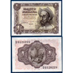 Espagne Pick N°139a, neuf Billet de banque de 1 peseta 1951